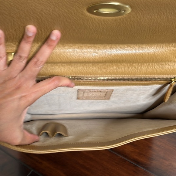 COACH CARAMEL CLASSIC MADISON DRAKE PINNACLE BRIEFCASE BAG MADE IN ITALY… - Picture 13 of 17